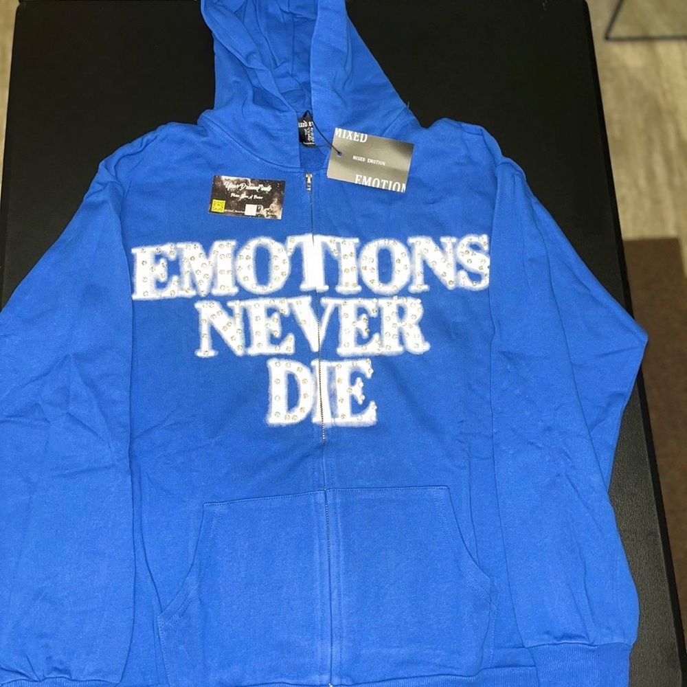 Mixed Emotion Die Rhinestone Hoodie